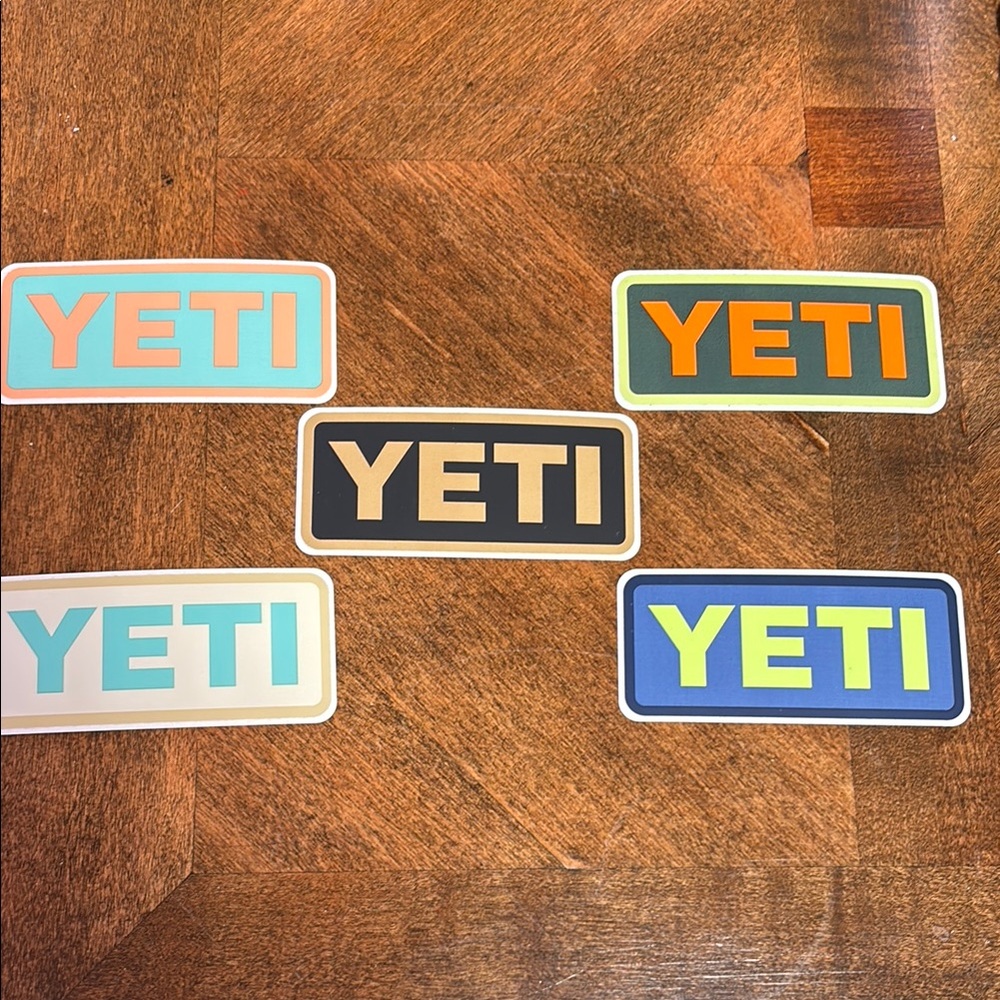 🔥Yeti Logo Sticker Collection (5 pk) - Picture 2 of 5